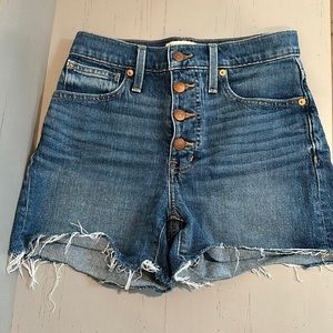 Madewell high rise denim shorts. Size 24